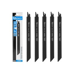 Pilové plátky do ocasky na kov 225 mm, 14 TPI, bimetal, sada 5 ks - GEKO