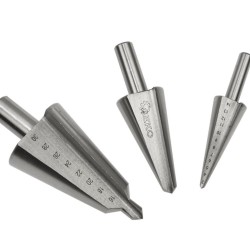 Kuželovité vrtáky 3–30 mm, sada 3 ks, plechový box - GEKO Kuželovité vrtáky 3–30 mm, sada 3 ks, plechový box - GEKO