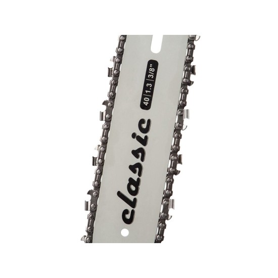 Vodící lišta pro řetězové pily 10" (25 cm) + 2 řetězy 3/8" 1,3 mm 40 článků - CLASSIC Vodící lišta pro řetězové pily 10" (25 cm) + 2 řetězy 3/8" 1,3 mm 40 článků - CLASSIC