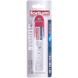 Břity ulamovací 18×0,5 mm, 14 segmentů, SK2, 10 ks - FORTUM