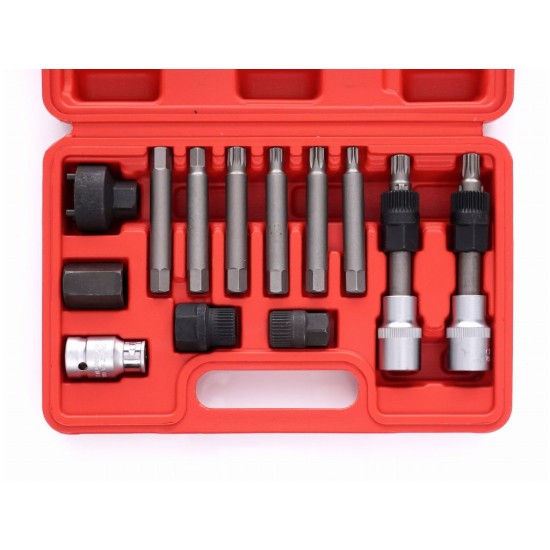 Klíče pro montáž a demontáž řemenice alternátoru, 13 ks - KRAFT&DELE