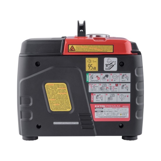 Elektrocentrála digitální invertorová, motor 1,75 HP, výkon 1,2 kW - EXTOL PREMIUM