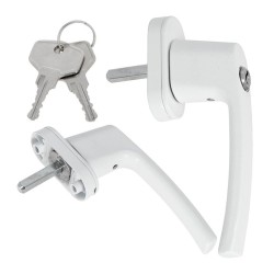 Okenní klika se zámkem, hliníková - GEKO