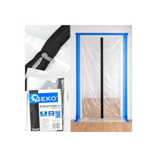 Protiprachové dveře se zipem I, 220×120 cm – GEKO Protiprachové dveře se zipem I, 220×120 cm – GEKO