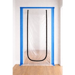 Protiprachové dveře se zipem U, 220×120 cm – GEKO