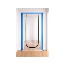 Protiprachové dveře se zipem U, 220×120 cm – GEKO