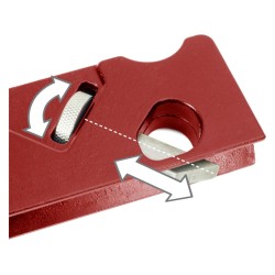 Hoblík – srážeč hran nastavitelný, 2 nože (45° a R3) – FORTUM Hoblík – srážeč hran nastavitelný, 2 nože (45° a R3) – FORTUM