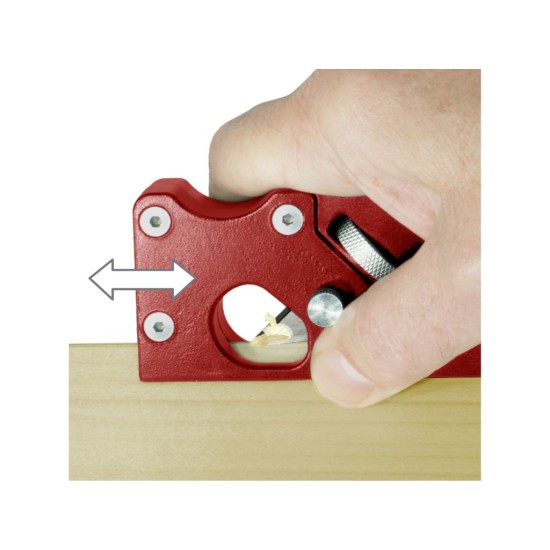 Hoblík – srážeč hran nastavitelný, 2 nože (45° a R3) – FORTUM
