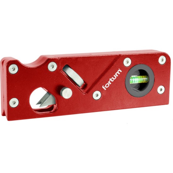 Hoblík – srážeč hran nastavitelný, 2 nože (45° a R3) – FORTUM