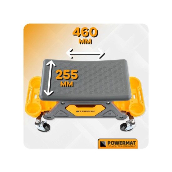Dílenská stolička, nosnost 200 kg - POWERMAT