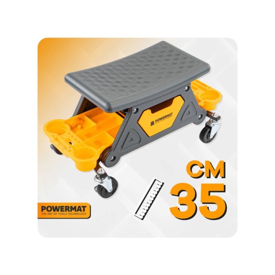 Dílenská stolička, nosnost 200 kg - POWERMAT