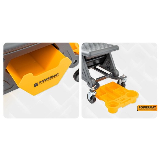 Dílenská stolička, nosnost 200 kg - POWERMAT