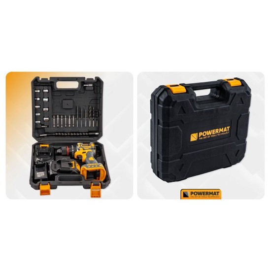 Aku šroubovák 21 V / 2 Ah s nářadím - POWERMAT