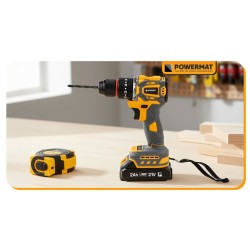 Aku šroubovák 21 V / 2 Ah s nářadím - POWERMAT