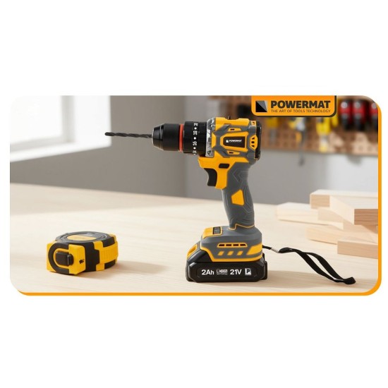 Aku šroubovák 21 V / 2 Ah s nářadím - POWERMAT