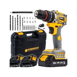 Aku šroubovák 21 V / 2 Ah s nářadím - POWERMAT