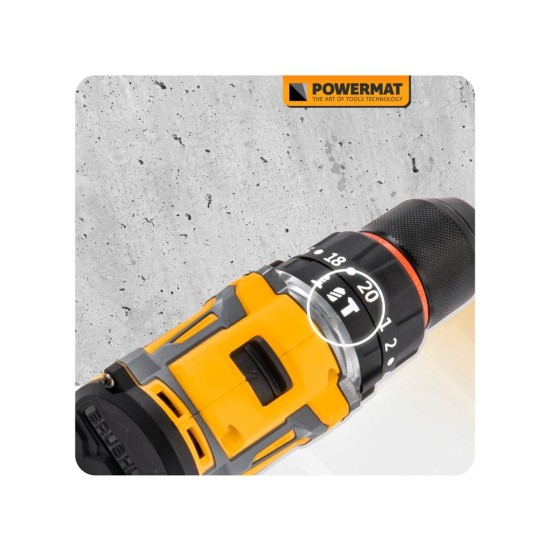 Aku šroubovák 21 V / 2 Ah s nářadím - POWERMAT