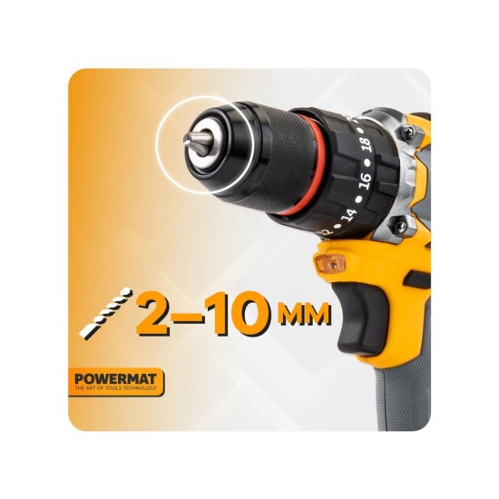 Aku šroubovák 21 V / 2 Ah s nářadím - POWERMAT