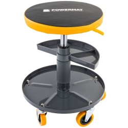 Dílenská stolička 400–520 mm, nosnost 150 kg – POWERMAT