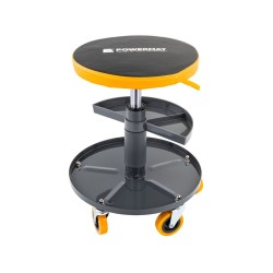 Dílenská stolička 400–520 mm, nosnost 150 kg – POWERMAT