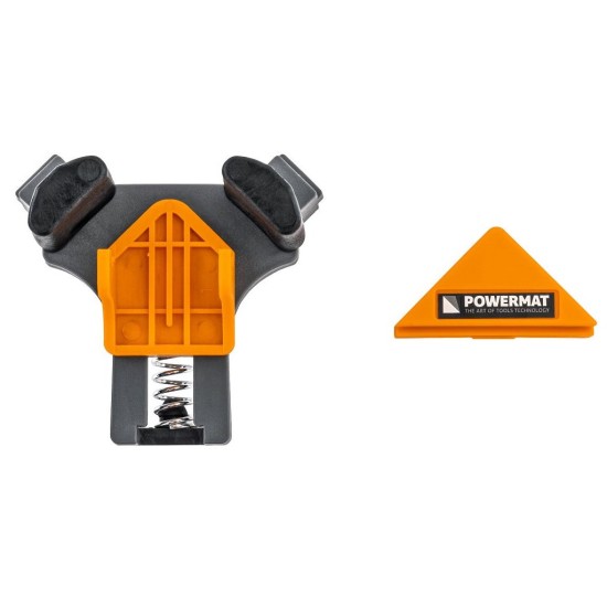 Truhlářské svěrky rohové 90°, 5–22 mm, sada 4 ks – POWERMAT