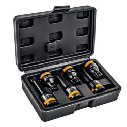 Hlavice rázové zástrčné 1/2" XZN M14–M18, 6 ks (2 délky) – POWERMAT