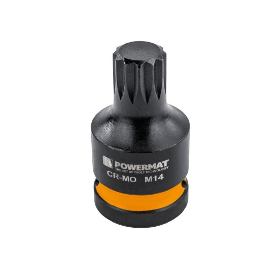 Hlavice rázové zástrčné 1/2" XZN M14–M18, 6 ks (2 délky) – POWERMAT