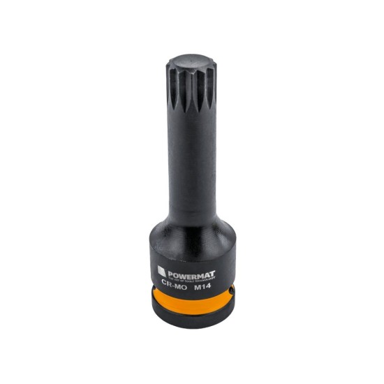 Hlavice rázové zástrčné 1/2" XZN M14–M18, 6 ks (2 délky) – POWERMAT