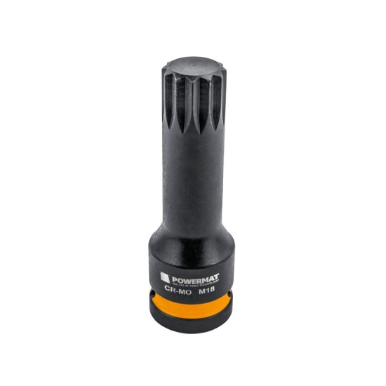 Hlavice rázové zástrčné 1/2" XZN M14–M18, 6 ks (2 délky) – POWERMAT