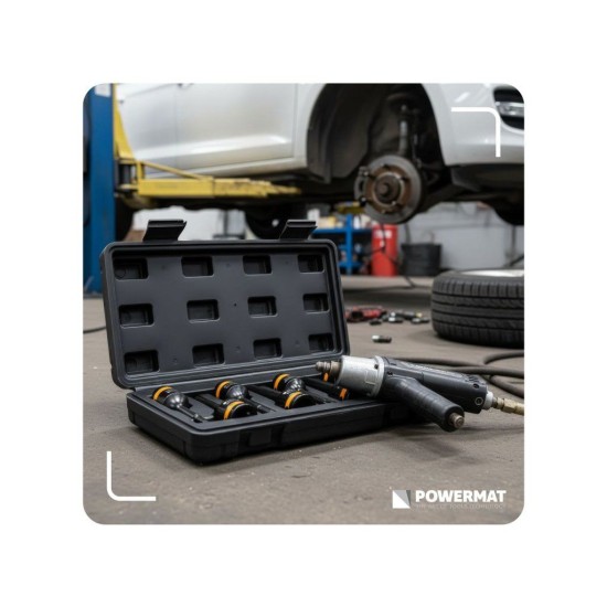 Hlavice rázové zástrčné 1/2" XZN M5–M18, sada 8 ks POWERMAT