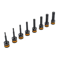 Hlavice rázové zástrčné 1/2" XZN M5–M18, sada 8 ks POWERMAT