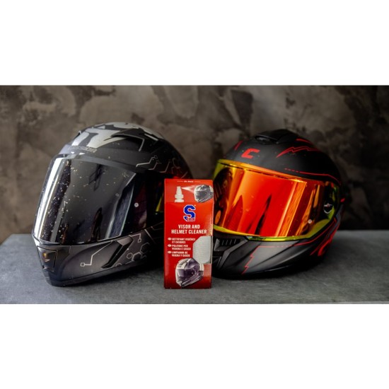 S100 čistič hledí s mikrovláknovou utěrkou - Visor & Helmet Cleaner 100 ml