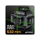 Křížový laser 4D 360°, samonivelační, zelený (SET se stativem) – POWERMAT