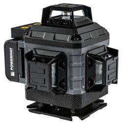 Křížový laser 4D 360°, samonivelační, zelený (SET se stativem) – POWERMAT