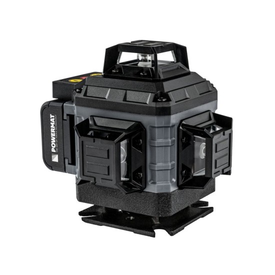 Křížový laser 4D 360°, samonivelační, zelený (SET se stativem) – POWERMAT