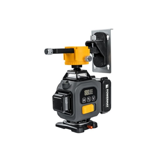 Křížový laser 4D 360°, samonivelační, zelený – POWERMAT