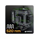 Křížový laser 4D 360°, samonivelační, zelený – POWERMAT