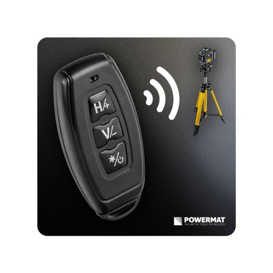 Křížový laser 4D 360°, samonivelační, zelený – POWERMAT