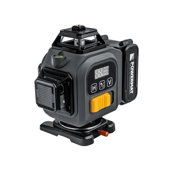 Křížový laser 4D 360°, samonivelační, zelený – POWERMAT