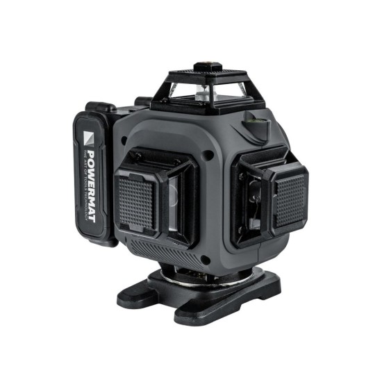 Křížový laser 4D 360°, samonivelační, zelený – POWERMAT