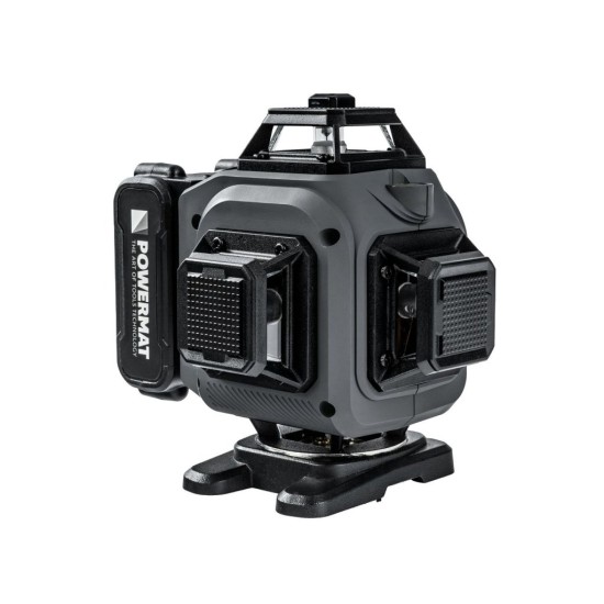 Křížový laser 4D 360°, samonivelační, zelený – POWERMAT