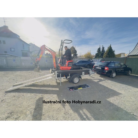 Nájezdová rampa hliníková 2500/350 mm, nosnost 2950 kg na pár - VAPP