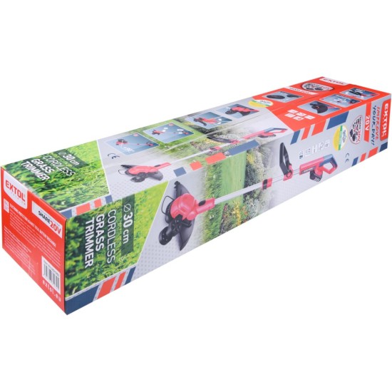 Aku strunová sekačka SHARE20V, 30 cm, 2 Ah – EXTOL PREMIUM