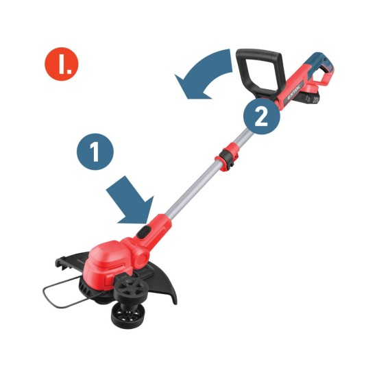 Aku strunová sekačka SHARE20V, 30 cm, 2 Ah – EXTOL PREMIUM