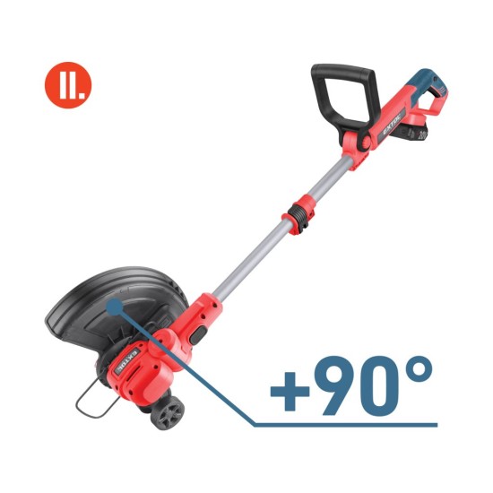 Aku strunová sekačka SHARE20V, 30 cm, 2 Ah – EXTOL PREMIUM