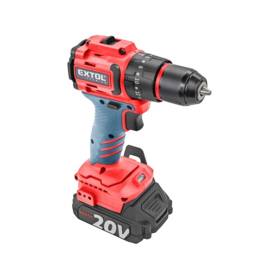 Aku šroubovák SHARE20V, BRUSHLESS, 2×2 Ah – EXTOL PREMIUM
