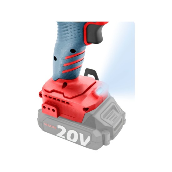 Aku šroubovák SHARE20V, BRUSHLESS, bez baterie a nabíječky – EXTOL PREMIUM Aku šroubovák SHARE20V, BRUSHLESS, bez baterie a nabíječky – EXTOL PREMIUM