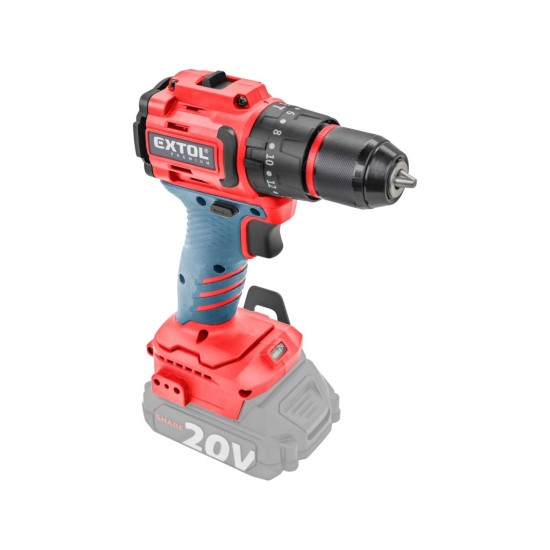 Aku šroubovák SHARE20V, BRUSHLESS, bez baterie a nabíječky – EXTOL PREMIUM Aku šroubovák SHARE20V, BRUSHLESS, bez baterie a nabíječky – EXTOL PREMIUM