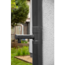 Sběrač dešťové vody 80 mm s ventilem 1", grafit – BRADAS Sběrač dešťové vody 80 mm s ventilem 1", grafit – BRADAS