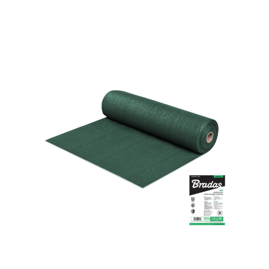 Stínící tkanina na pletivo 95 % 1,5×10 m, 160 g/m², zelená – BRADAS